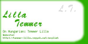 lilla temmer business card